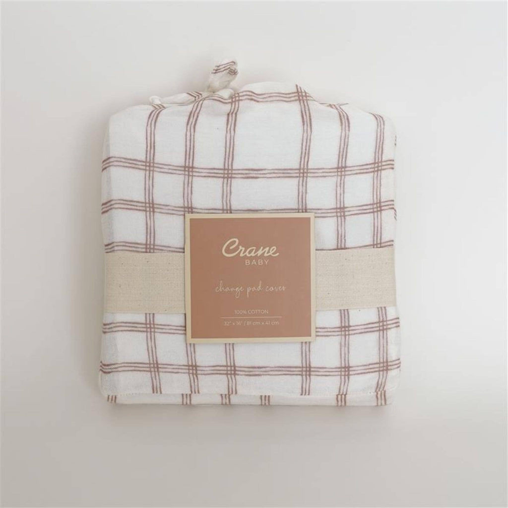 Charlie Farmhouse Quilted Plaid Change Pad Cover