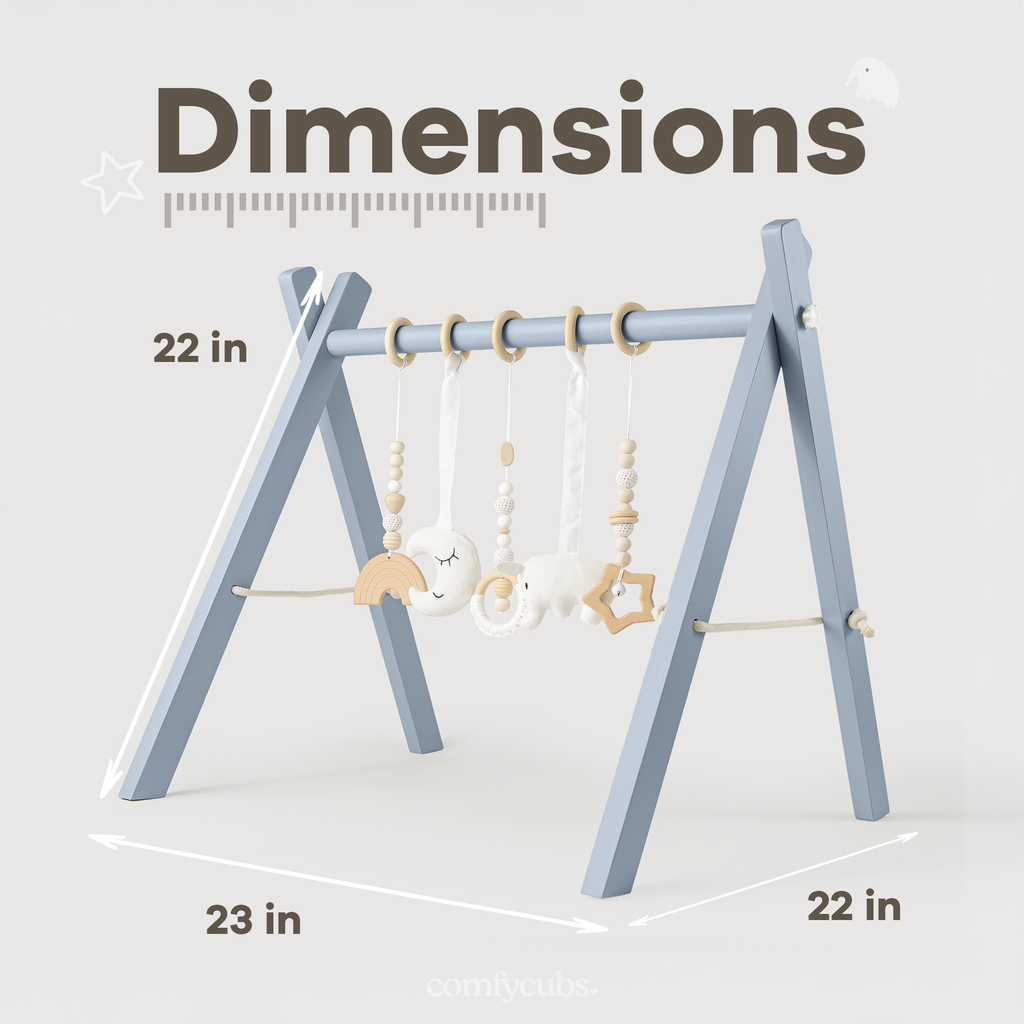 Wooden Baby Play Gym, Baby Activity Gym by Comfy Cubs