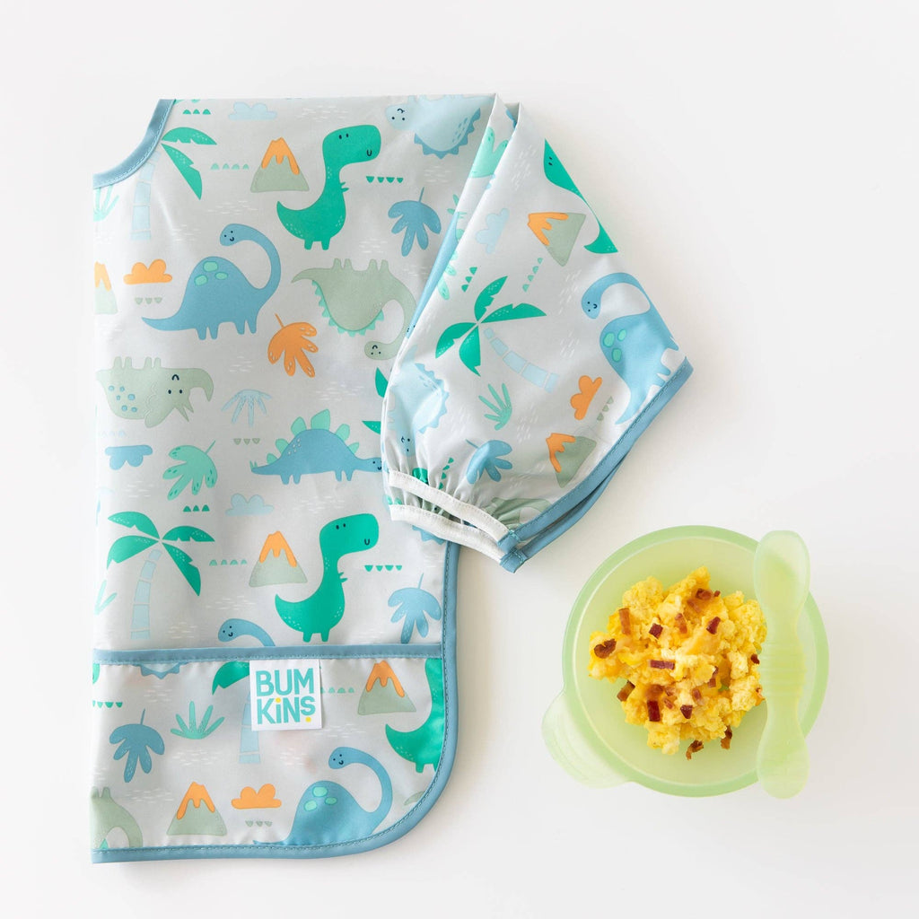 Sleeved Bib: Dinosaurs