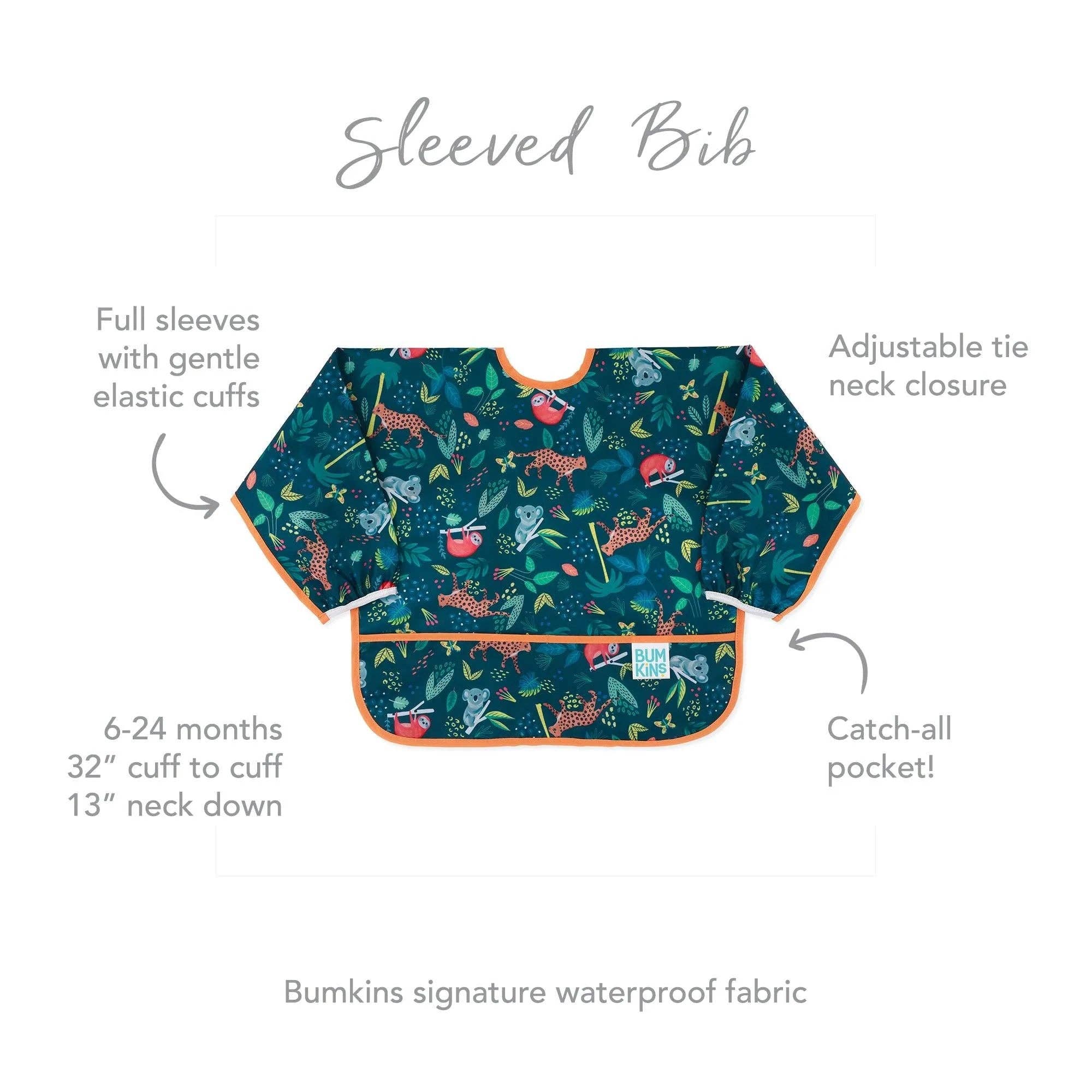 Sleeved Bib: Jungle