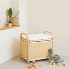 Handcrafted - Mia Storage Bench Trunk - Rattan Wicker