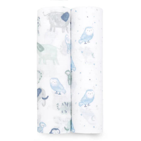 Essentials Cotton Muslin Swaddle Blanket- 2 Pack- Time to Dream