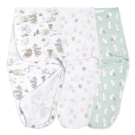 Disney™ Winnie the Pooh essentials easy swaddle wrap quick change 3 pack TOG 1.0