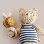 Teether Bee Cotton Crochet Rattle Spring Summer Baby Toy
