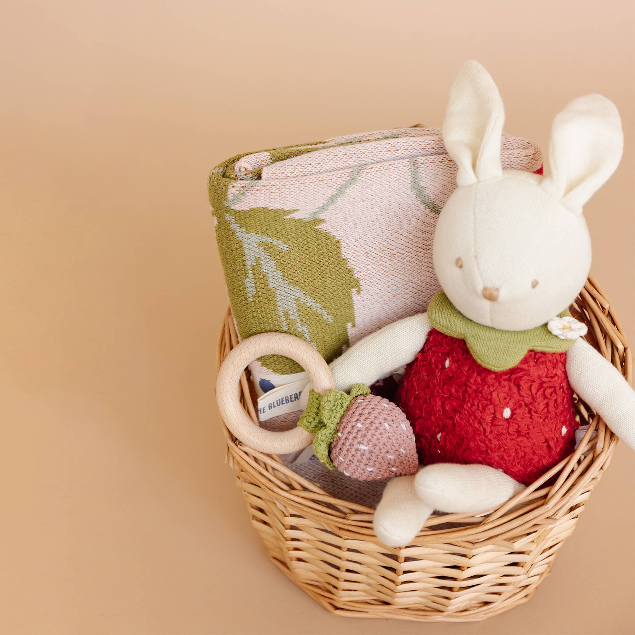 Blanket Strawberry Bunny Organic Baby Decor Christmas Gift