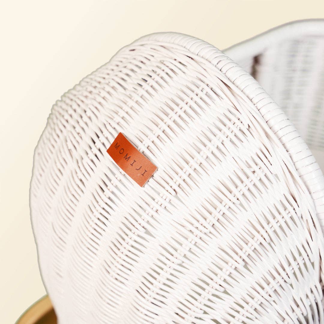 Handcrafted - Colette Doll Stroller (White) - Rattan Wicker
