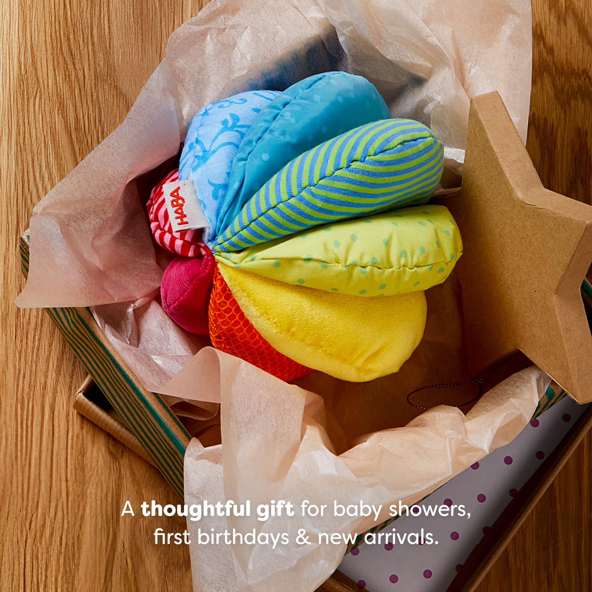 Rainbow Fabric Baby Ball