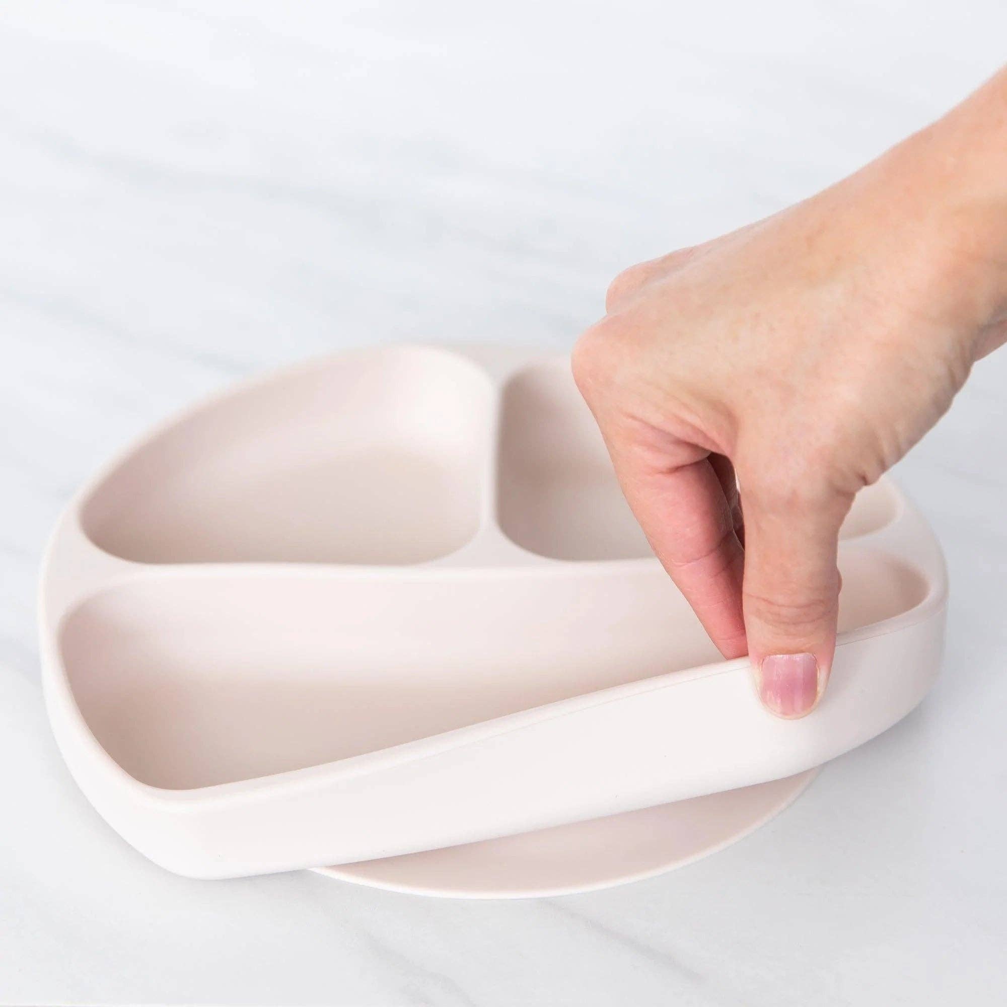 Silicone Grip Dish: Sand