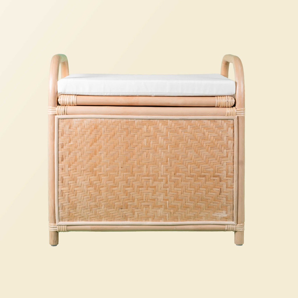 Handcrafted - Mia Storage Bench Trunk - Rattan Wicker