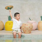 Handcrafted - Strawberry Storage Basket - Rattan Wicker
