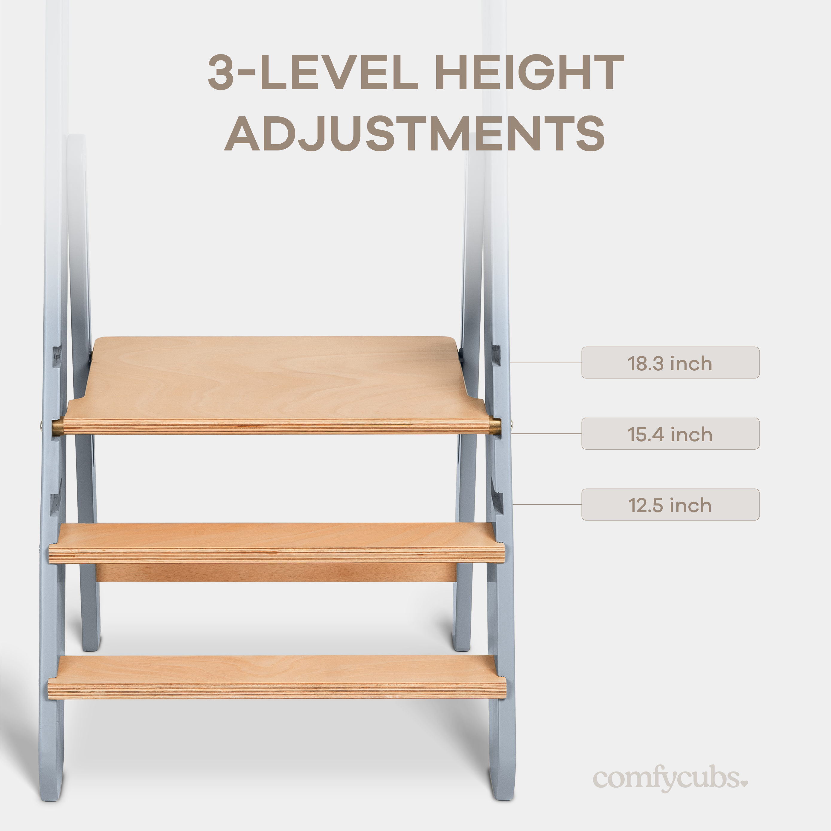 Kids Step Stool for Ages 3+ by Comfy Cubs