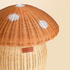 Handcrafted - Mushroom Basket - Rattan Wicker