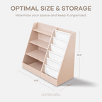 Kids Montessori Book Shelf, Shelves for Toys by Comfy Cubs