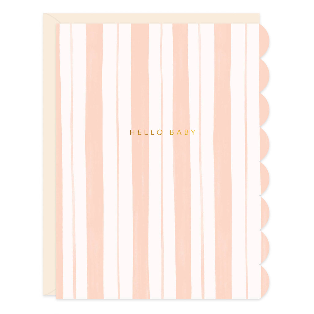 Baby Stripes Pink Card