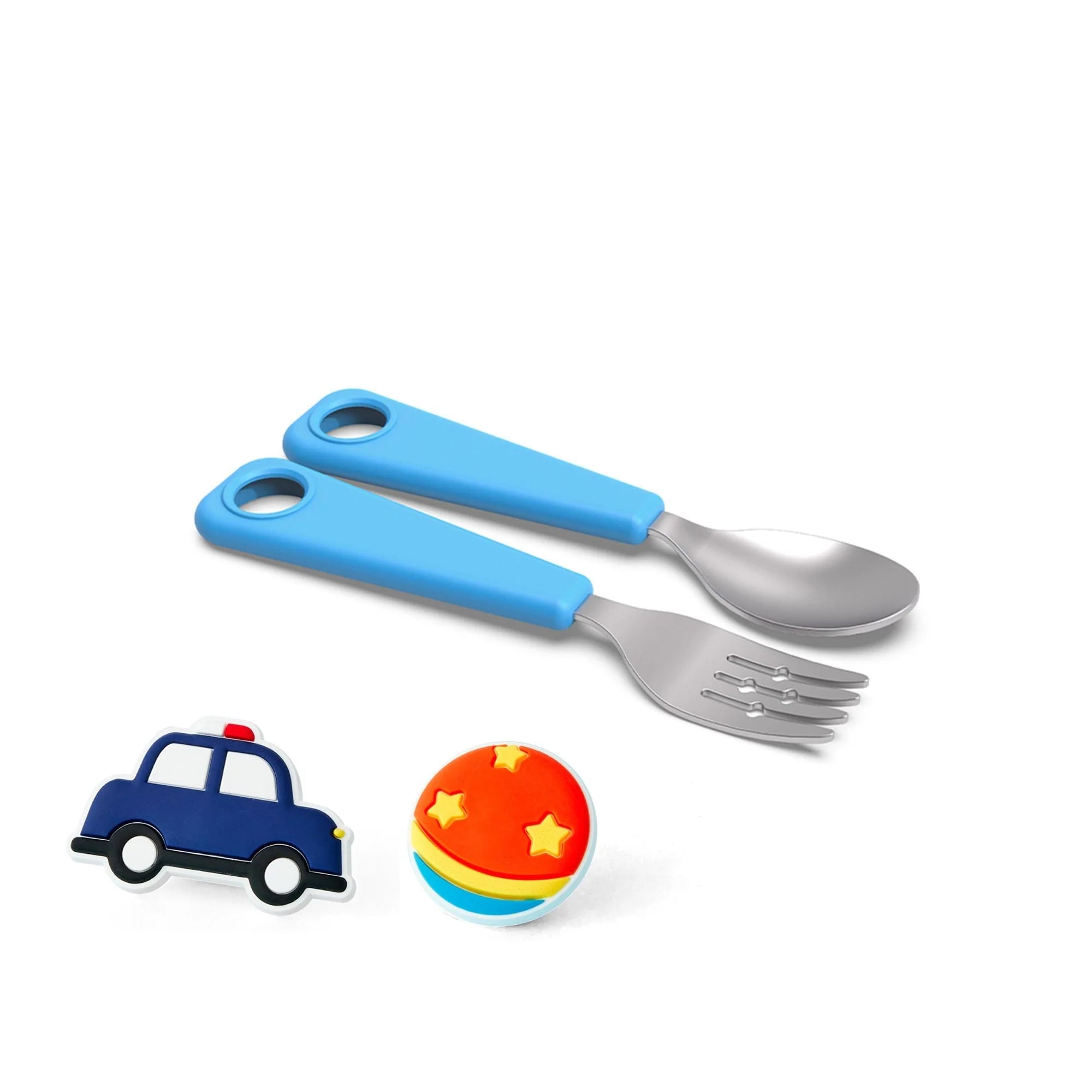 FlexWarez Kids Spoon & Fork Set w/ Charmz - Toy World