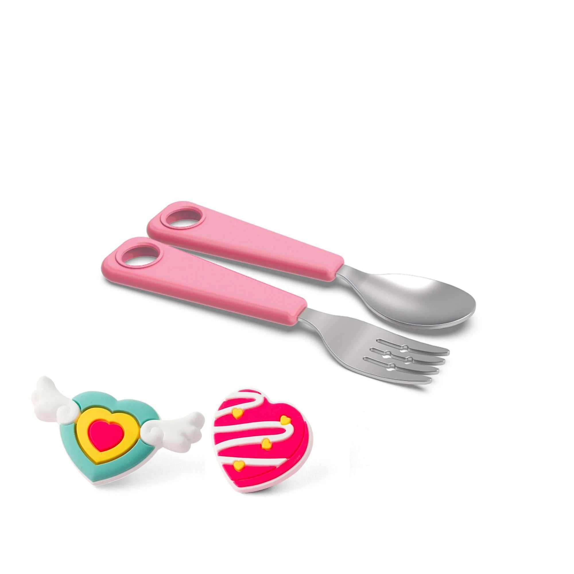 FlexWarez Kids Spoon & Fork Set w/ Charmz - Unicorn