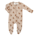 Footie Zippered One Piece in Teddy Tales