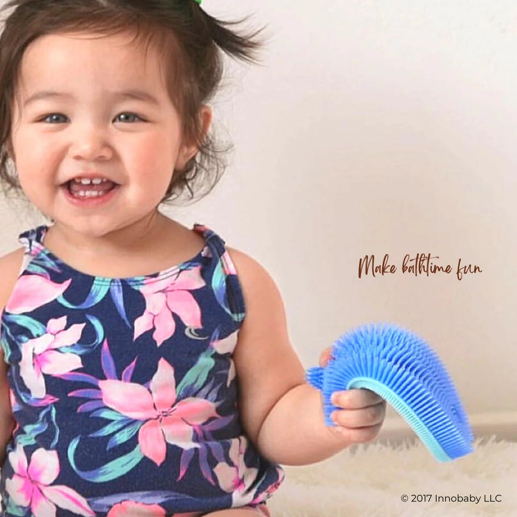 Innobaby Silicone Fish Bath Scrub - Periwinkle/Aqua