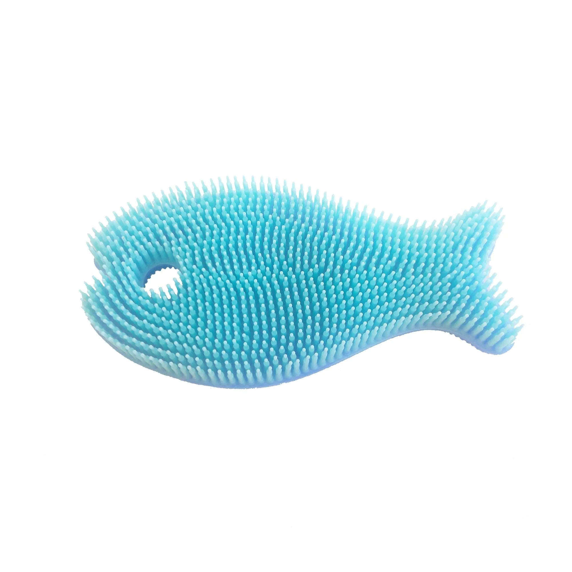 Innobaby Silicone Fish Bath Scrub - Periwinkle/Aqua