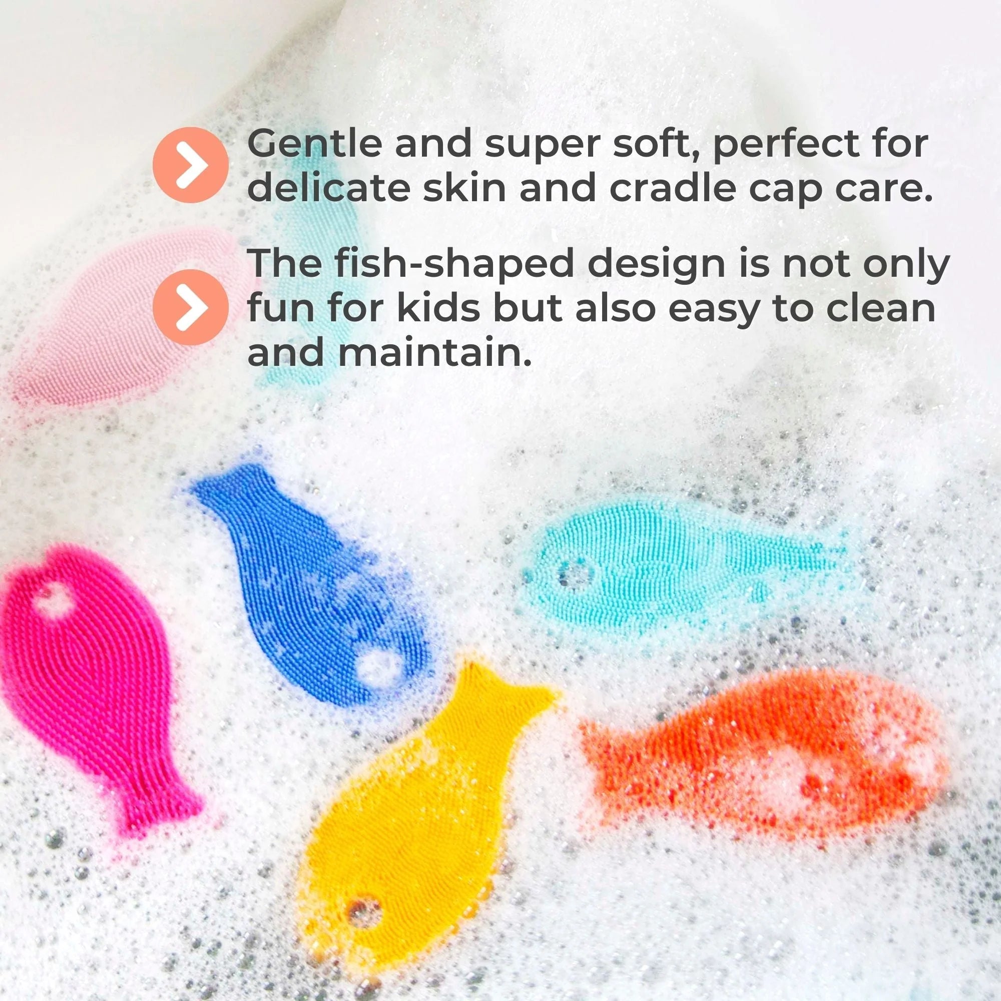 Innobaby Silicone Fish Bath Scrub - Periwinkle/Aqua