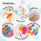 Innobaby Silicone Fish Bath Scrub - Periwinkle/Aqua