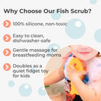 Innobaby Silicone Fish Bath Scrub - Periwinkle/Aqua