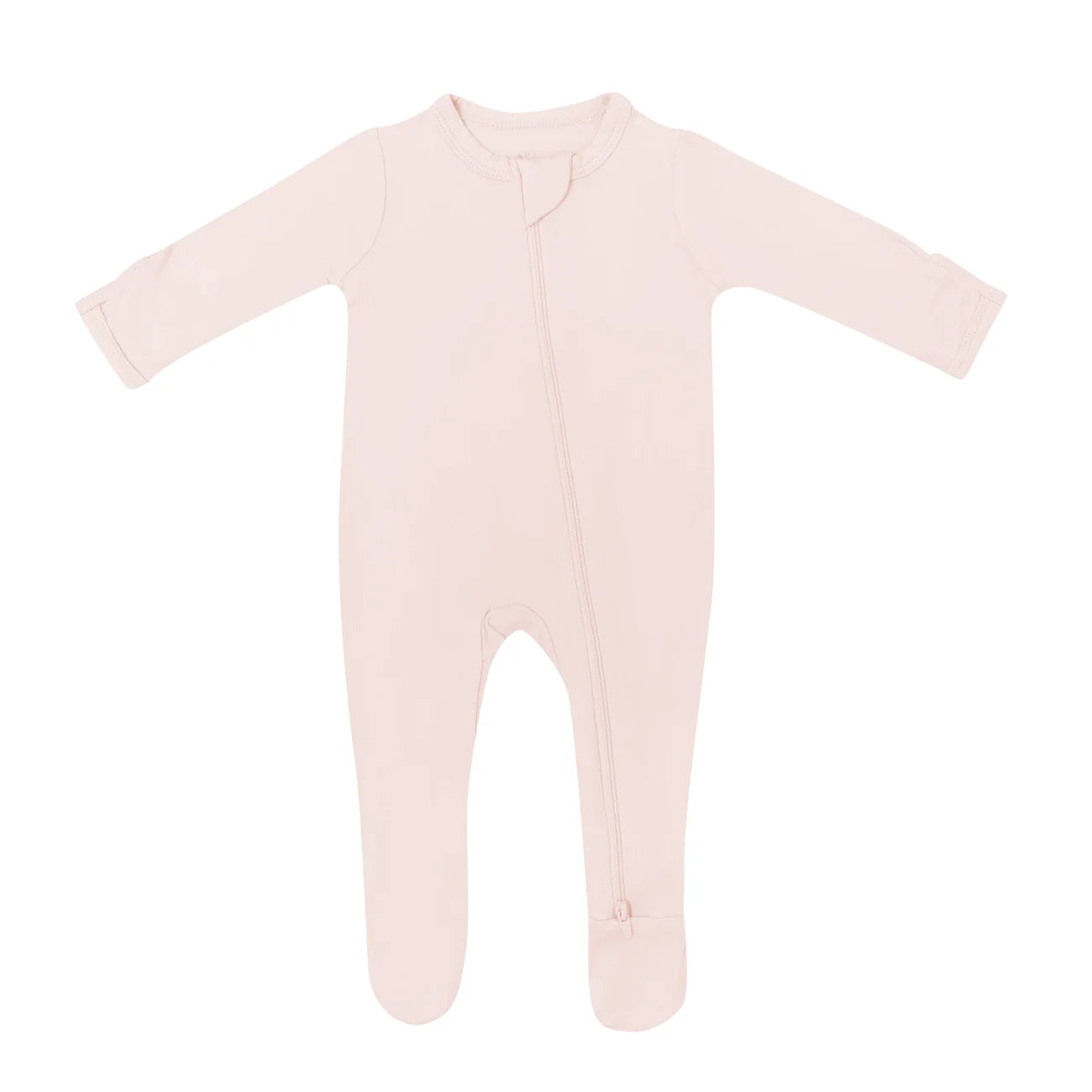 Zippered Footie in Blush