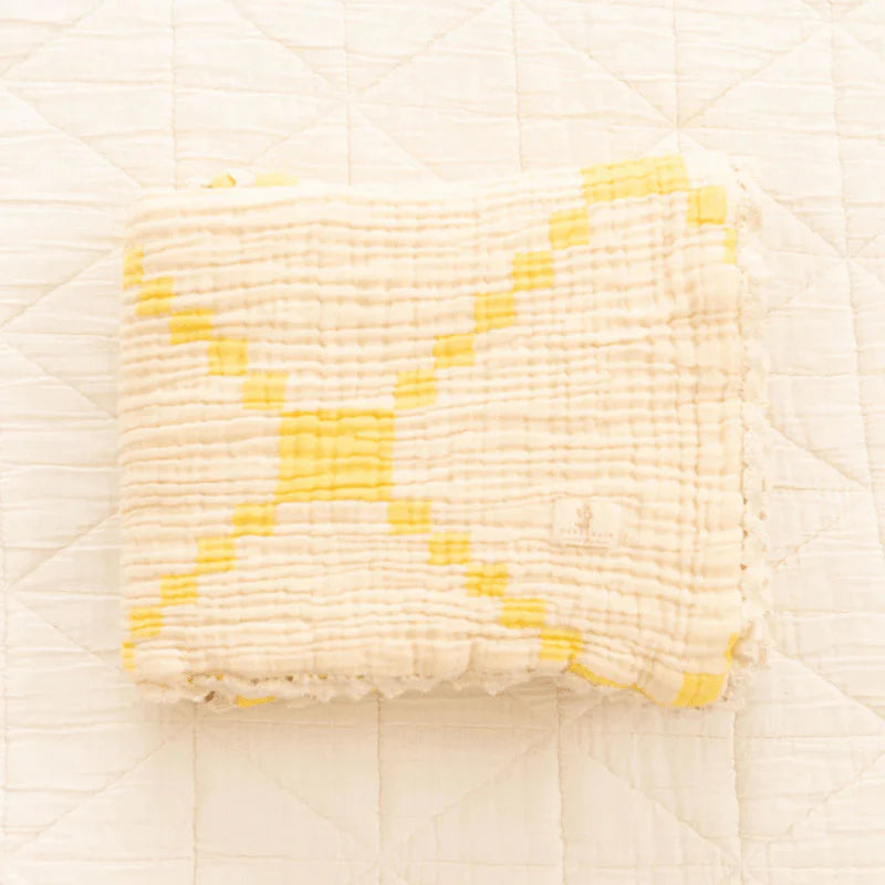 Layered Gauze Blanket- Butter