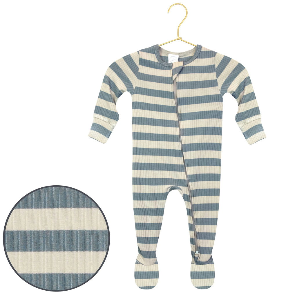 Lincoln Ribbed Zipper Footie