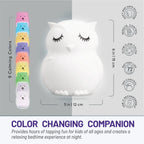 LumiPets® Opal the Owl- Children's Touch Night Light