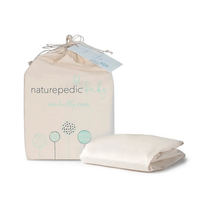 Organic Cotton Sateen Sheet 300TC- Crib Ivory