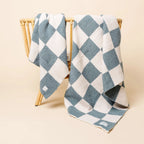 Chenille Blanket- Ocean Check
