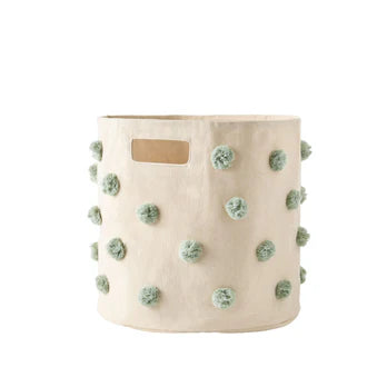 Pom Pom Basket- Bin- Sea
