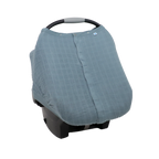 Cotton Muslin Car Seat Canopy- Sea