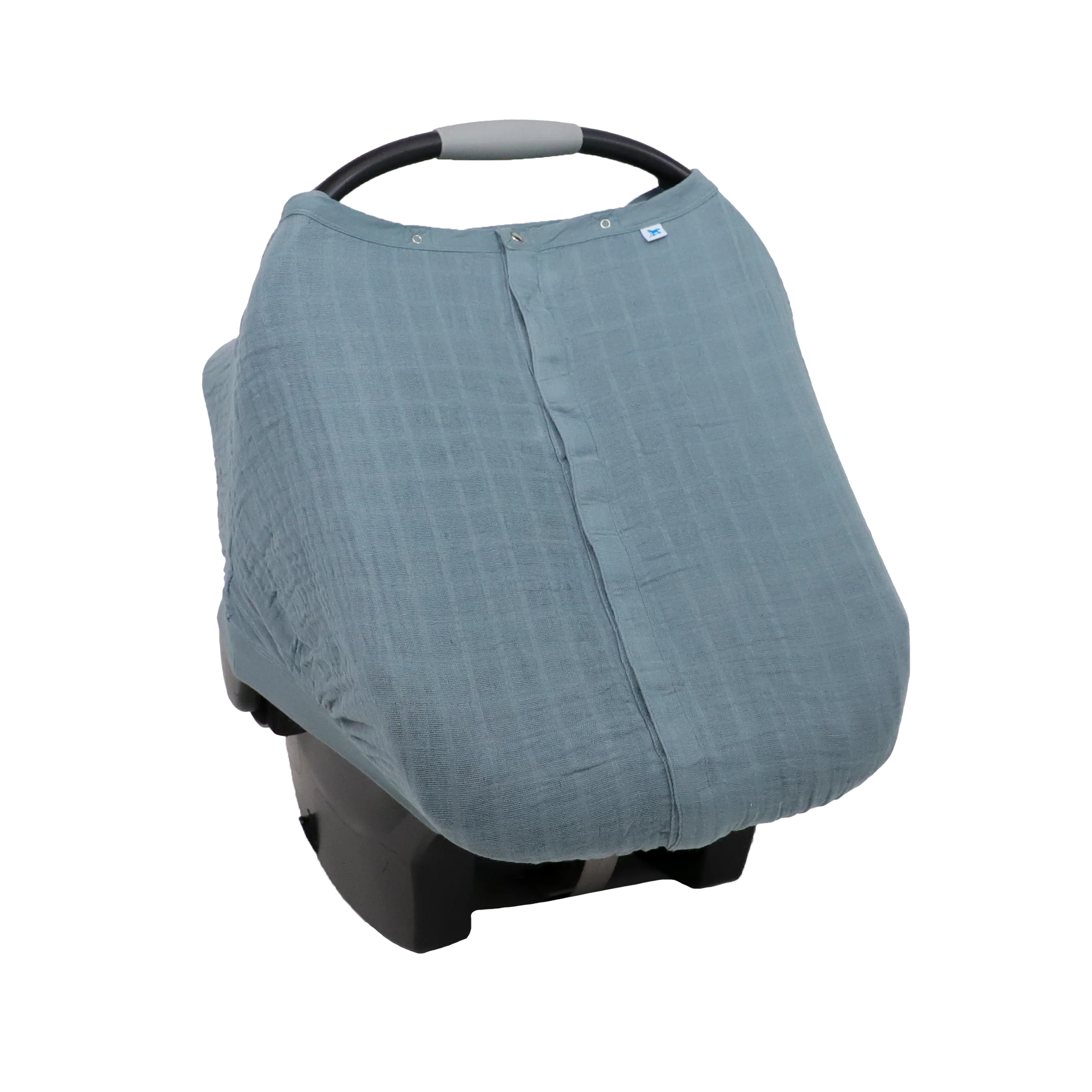 Cotton Muslin Car Seat Canopy- Sea