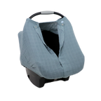 Cotton Muslin Car Seat Canopy- Sea