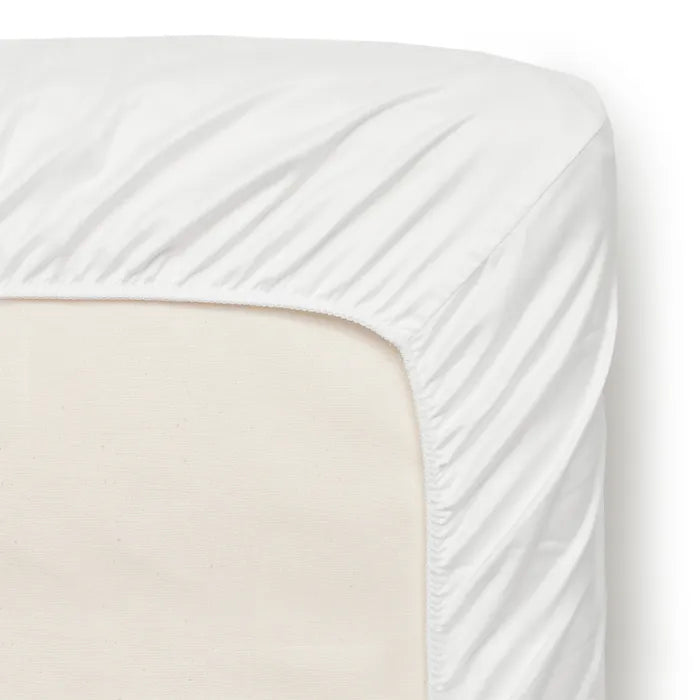 Organic Cotton White Crib Sheet