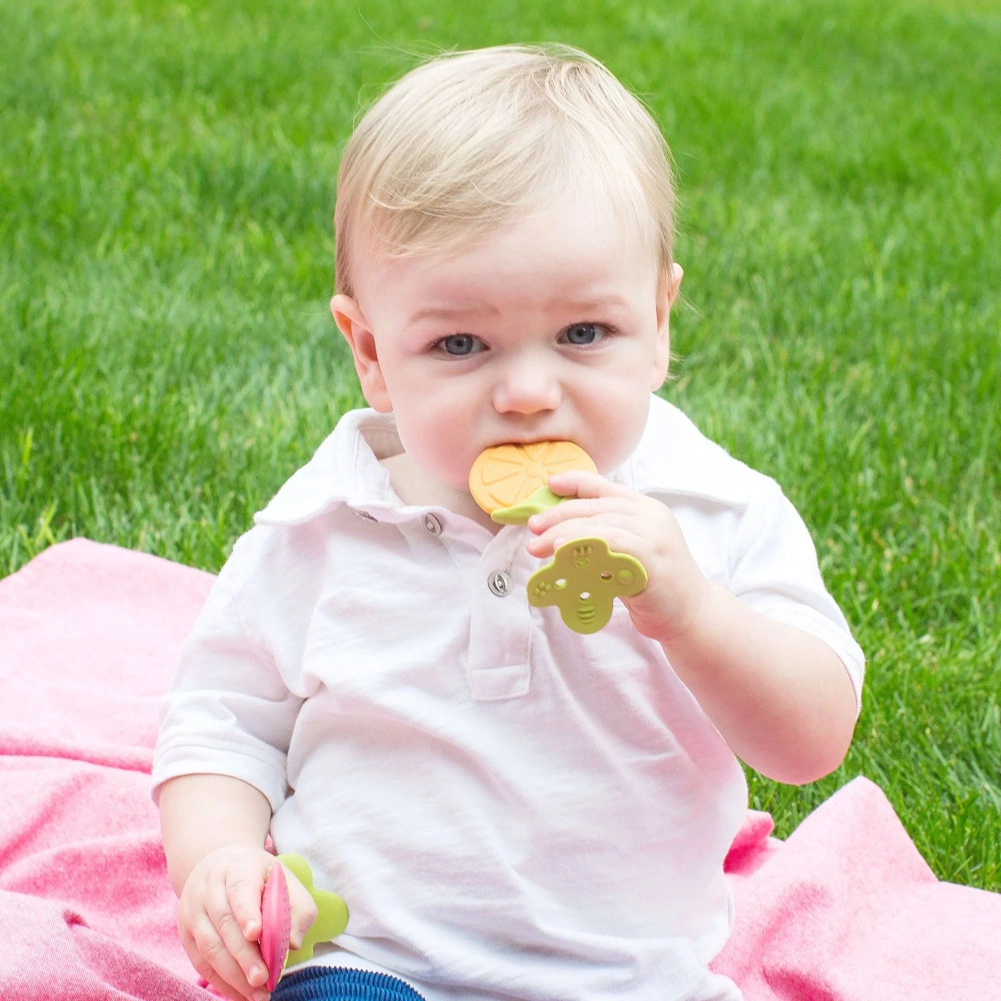 Innobaby Teethin SMART EZ Grip Fruit Teether - Orange