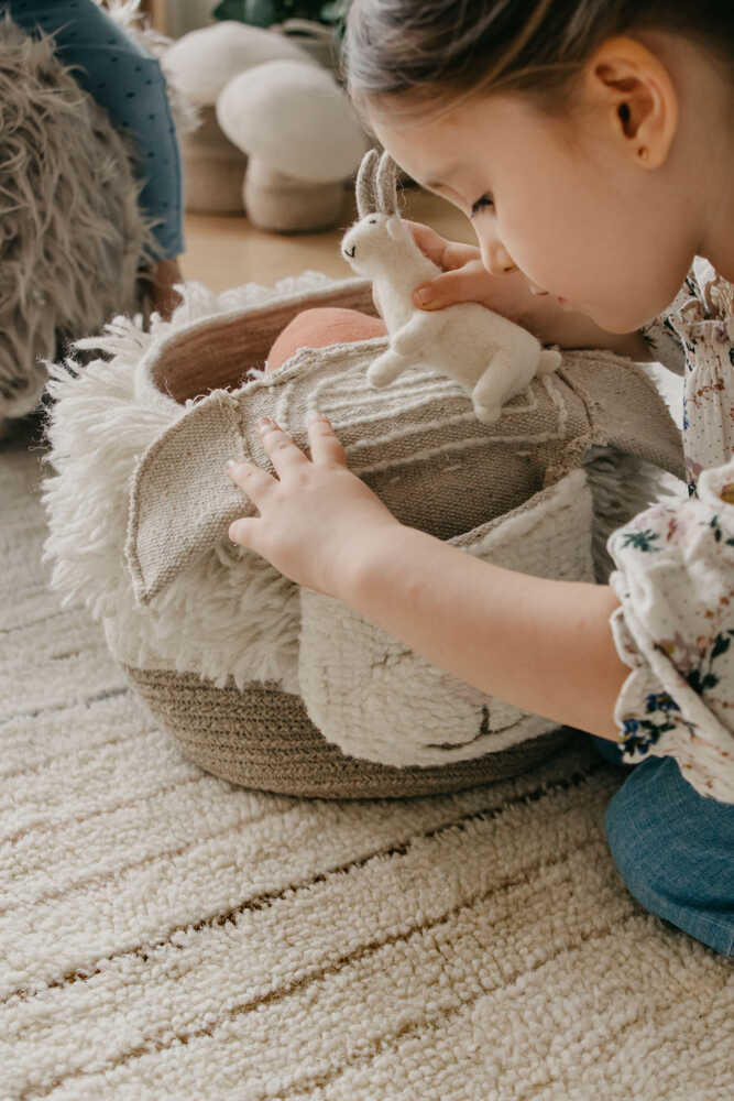 Pink Nose Sheep Woolable Basket